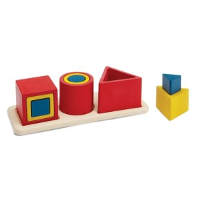 Plan Toys - Abbinamento di forme geometriche - Puzzle in legno