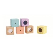 Plan Toys - Cubi sensoriali in legno - Ecosostenibile