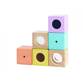 Plan Toys - Cubi sensoriali in legno - Ecosostenibile