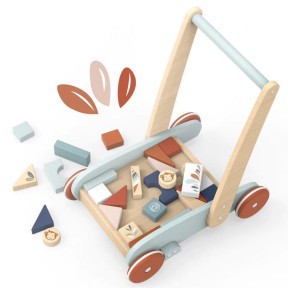 Speedy Monkey - Carrello primi passi in legno - Con 27 blocchi attività - Dai 12 mesi