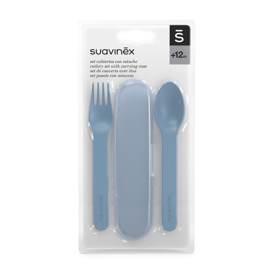 Suavinex - Set PortaPosate - Go Natural - Colore: Azzurro