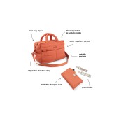 Done By Deer - Borsa Cambio con Fasciatoio - Trapuntata - Versioni Done By Deer: Papaya