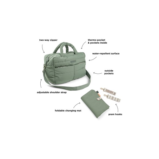 Done By Deer - Borsa Cambio con Fasciatoio - Trapuntata - Versioni Done By Deer: Verde