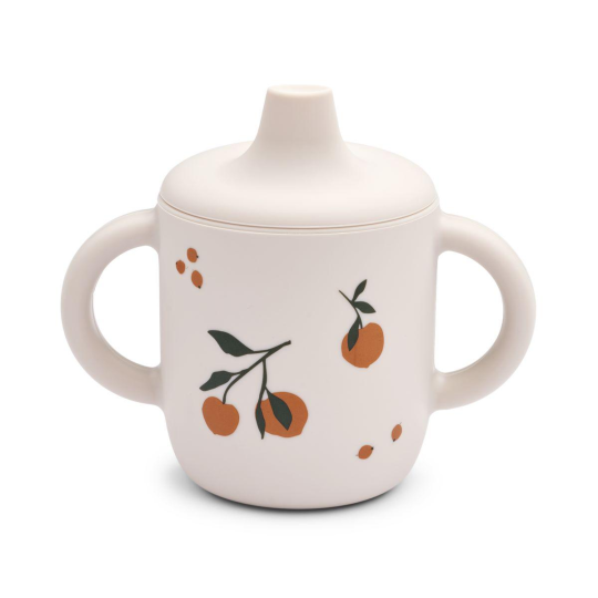 Liewood - Tazza Sippy con Beccuccio e Manici Neil Cup - 150 ml - Colore Liewood: Peach sandy