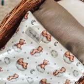 Nannafrufrù - Trapunta imbottita 100x75cm- 100% Cotone e 100% poliestere reciclato - Colore Nannafrufrù: Teddy Beige