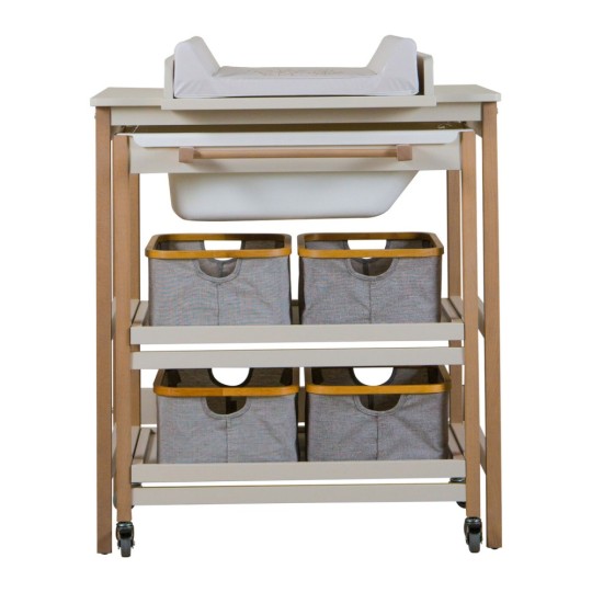Quax - Mobile fasciatoio con vaschetta - 82x55x91 cm - Versioni Quax: Clay