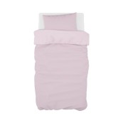 Dili Best - Copripiumino con federa per letto Natural - 100×135cm - Colore: Rosa Malva