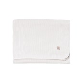 Dili best - Coperta clinica double - Cotone organico rigato - Colore: Bianco