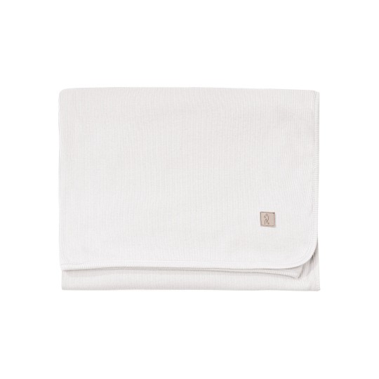 Dili best - Coperta clinica double - Cotone organico rigato - Colore: Bianco