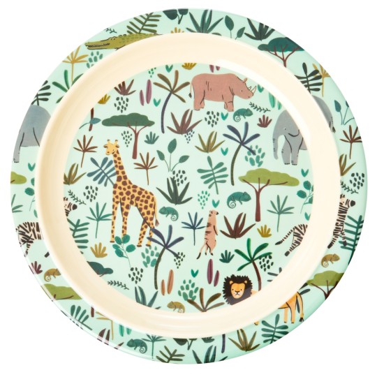 Rice - Piatto piano grande - diametro 22 - Colore Rice: Green jungle animals