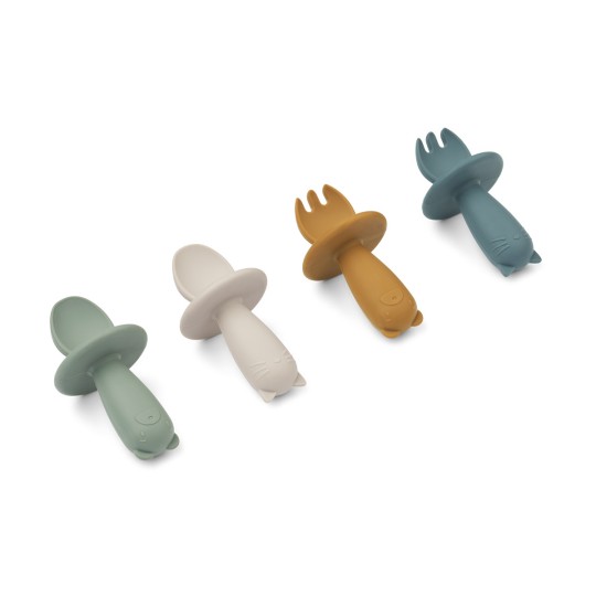 Liewood - Set di posate per bambini Avril - 4 pezzi - Colore Liewood: Green