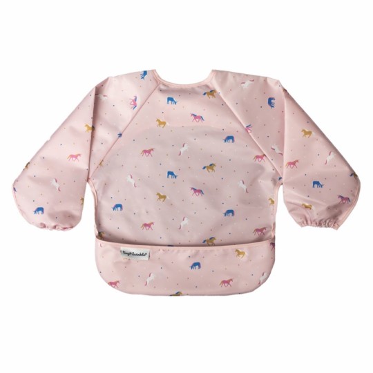 Tiny Twinkle - Bavaglino Grembiule impermeabile con maniche lunghe - 6-24mesi - Colore: Unicorni