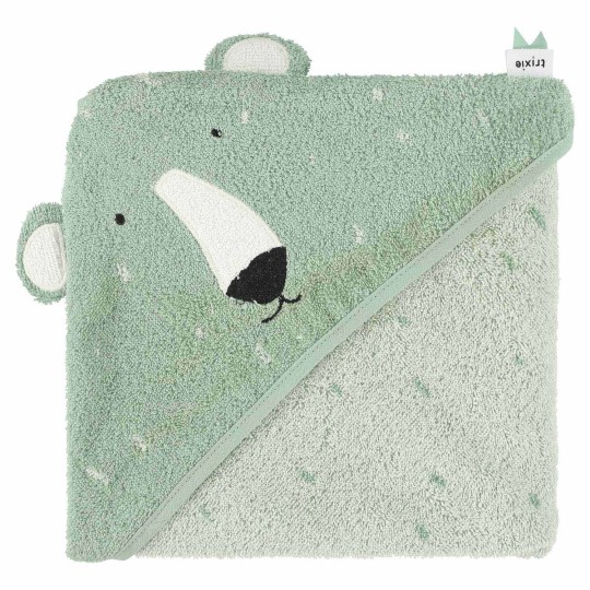 Trixie - Accappatoio a triangolo - 100% Cotone biologico - Versioni Trixie: Mr. Polar Bear