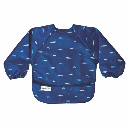 Tiny Twinkle - Bavaglino Grembiule impermeabile con maniche lunghe - 6-24mesi - Colore: Ocean