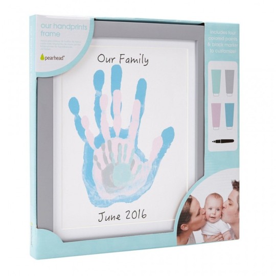 Pearhead - Cornice fotoricordo personalizzabile con impronte di tutta la famiglia