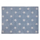 Lorena Canals - Tappeto in cotone Stelle 120x160 - Versioni Lorena Canals: Blue-White
