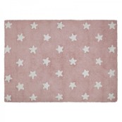 Lorena Canals - Tappeto in cotone Stelle 120x160 - Versioni Lorena Canals: Pink-White