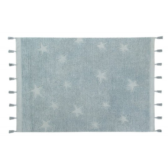 Lorena Canals - Washable Rug hippy Stars Nude Vintage 120x75 - Versioni Lorena Canals: Blue