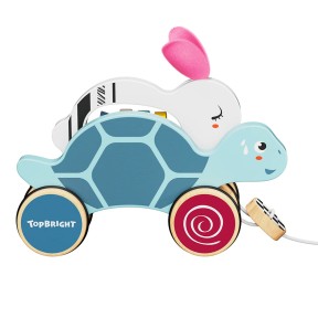 Topbright - Gioco trascinabile da tirare bambino 1 anno Lepre e Tartaruga