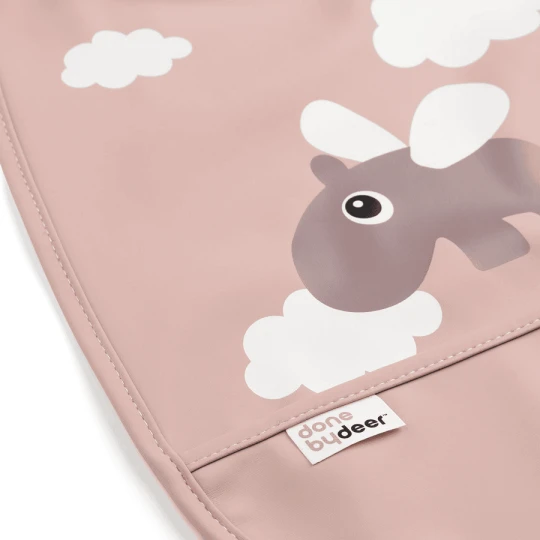 Done by Deer - Bavaglino impermeabile in velcro Happy Clouds - Con tasca - Versioni Done By Deer: Cipria