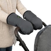 Baby Nest - Muffole Scaldamani con pelo - Colori Baby Nest: Anthrazit