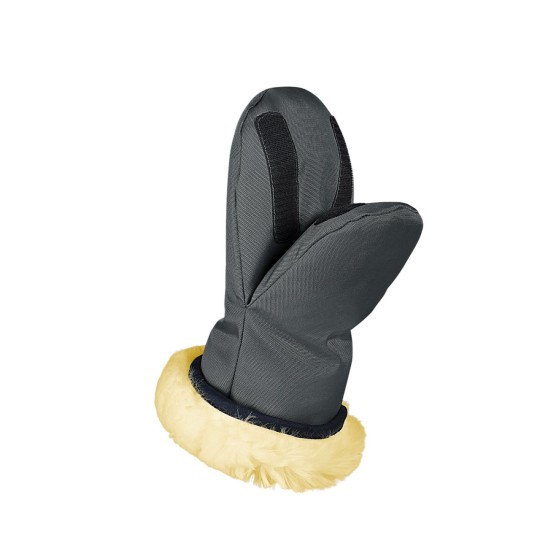 Baby Nest - Muffole Scaldamani con pelo - Colori Baby Nest: Anthrazit