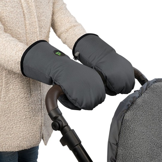 Baby Nest - Muffole Scaldamani con pelo - Colori Baby Nest: Anthrazit