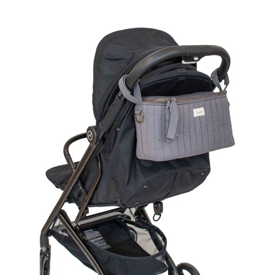 3Sprouts - Borsa Portaoggetti per Passeggino - Tessuto Trapuntato - Versioni 3 Sprouts: Grigio