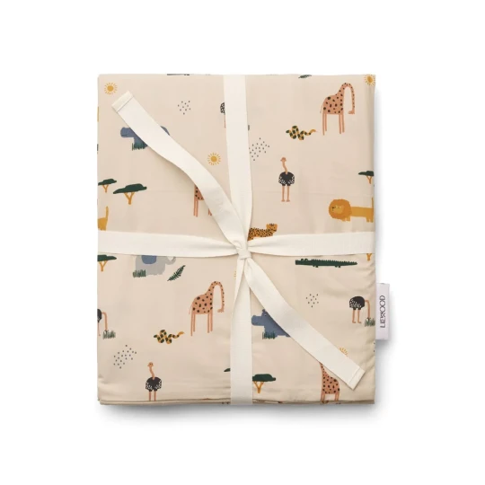 Liewood - Set Copripiumino e federa Carl - 140x200 cm - 100% Cotone Biologico - Colore Liewood: Safari Sandy