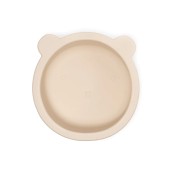 Soina - Ciotola con ventosa e coperchio Orso - 100% Silicone Alimentare - Colori Soina: Avorio