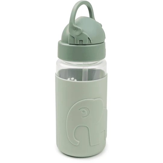 Done by Deer - Borraccia Antigoccia con Cannuccia - con Cover in Silicone - Colore: Verde