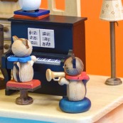 Wooderful Life - Carillon in legno Gatti con il piano