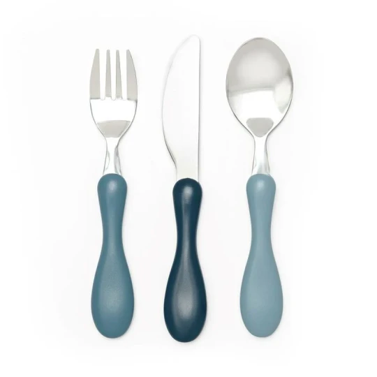 Sebra - Cucchiaio, forchetta e coltello - Colore: Blu