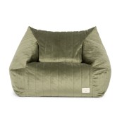 Nobodinoz - Pouf Chelsea Velvet - 72x75x42 cm - Eco-Velluto - Colori Nobodinoz: Olive Green