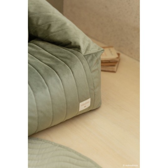 Nobodinoz - Pouf Chelsea Velvet - 72x75x42 cm - Eco-Velluto - Colori Nobodinoz: Olive Green