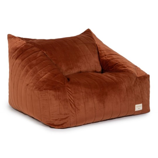 Nobodinoz - Pouf Chelsea Velvet - 72x75x42 cm - Eco-Velluto - Colori Nobodinoz: Wild Brown