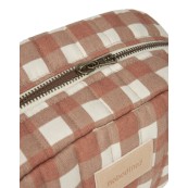 Nobodinoz - Trousse da viaggio impermeabile - 26x15x10 cm - Colori Nobodinoz: Terracotta Checks