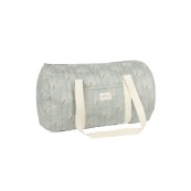 Nobodinoz - Borsa Weekend  - 45x30x30 - 100% Cotone organico - Colori Nobodinoz: White Gatsby antique Green