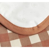 Nobodinoz - Fasciatoio da viaggio impermeabile Hyde Park - 70x50 cm - Colori Nobodinoz: Terracotta Checks
