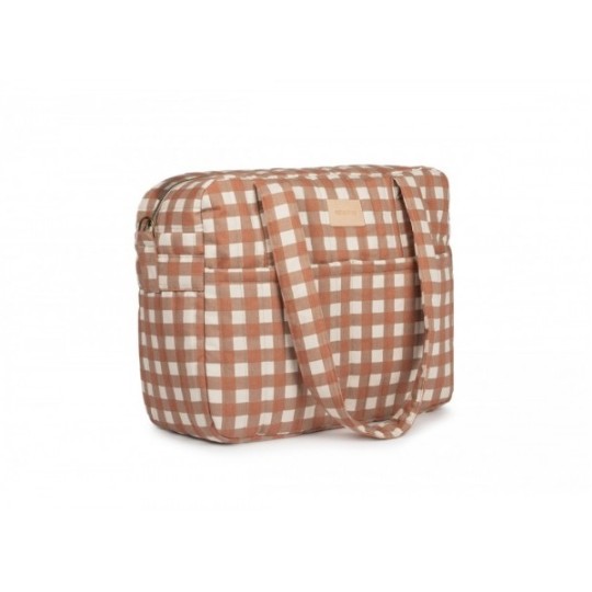 Nobodinoz - Borsa Organizer per Passeggino Hyde Park - 38x33x16 cm - Colori Nobodinoz: Terracotta Checks