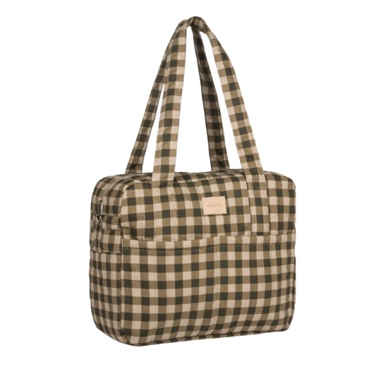 Nobodinoz - Borsa Organizer per Passeggino Hyde Park - 38x33x16 cm - Colori Nobodinoz: Green Checks