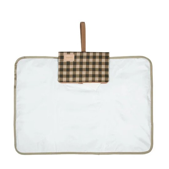 Nobodinoz - Fasciatoio da viaggio impermeabile Hyde Park - 70x50 cm - Colori Nobodinoz: Green Checks