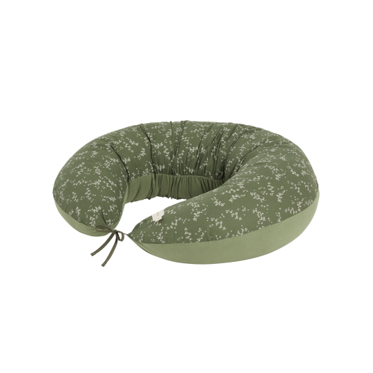Nobodinoz - Cuscino allattamento Luna Willow - Cotone Bio - Colori Nobodinoz: Green Jasmin