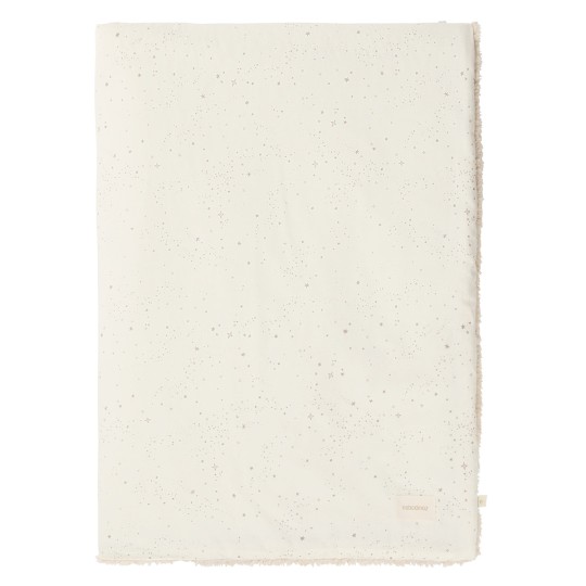 Nobodinoz - Coperta invernale Stories 100x140x2 cm - 100% Cotone organico - Colori Nobodinoz: Natural Milky