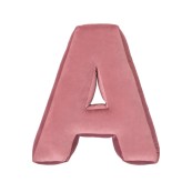 Betty's Home - Cuscino decorativo Alfabeto - Lettera A - Colore: Rosa Antico