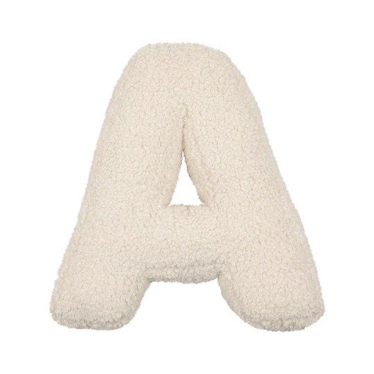 Betty's Home - Cuscino decorativo Alfabeto - Lettera A - Colore: Teddy Cream