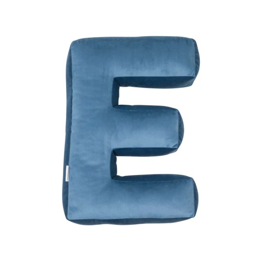 Betty's Home - Cuscino decorativo Alfabeto - Lettera E - Colore: Blu