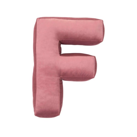 Betty's Home - Cuscino decorativo Alfabeto - Lettera F - Colore: Blu