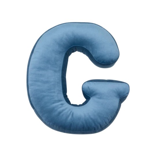 Betty's Home - Cuscino decorativo Alfabeto - Lettera G - Colore: Blu