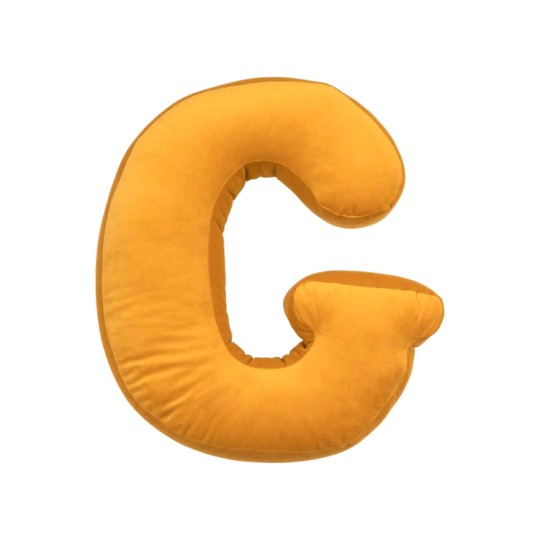 Betty's Home - Cuscino decorativo Alfabeto - Lettera G - Colore: Giallo